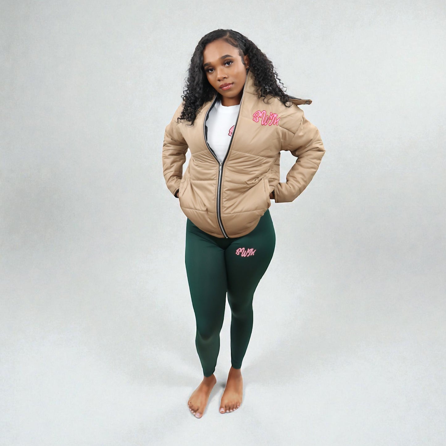 Beige Puffer Jacket