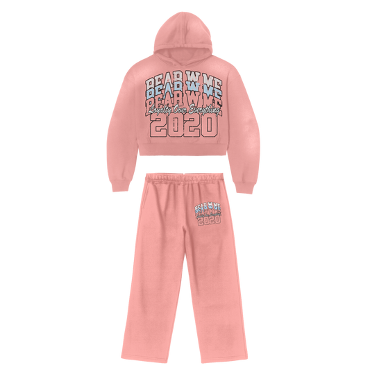 Cropped Dusty Rose Sweatsuit