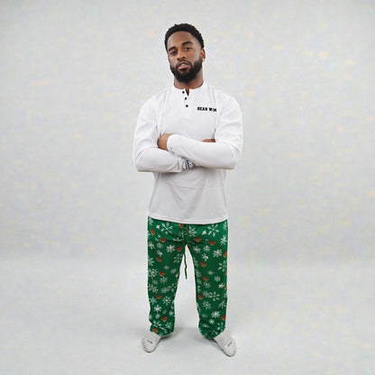 White & Green Pajama Set