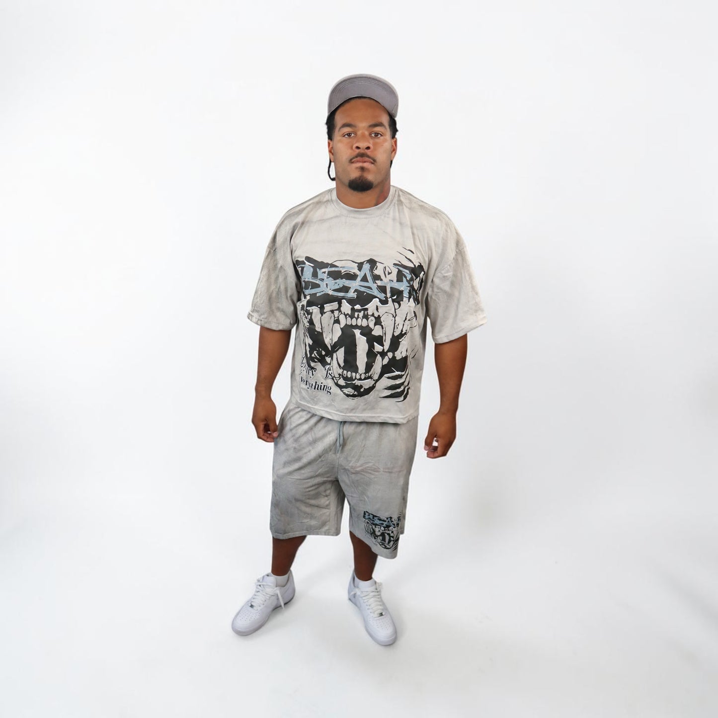 Stone Wash Short Set
