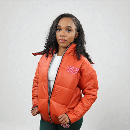 Orange Puffer Jacket