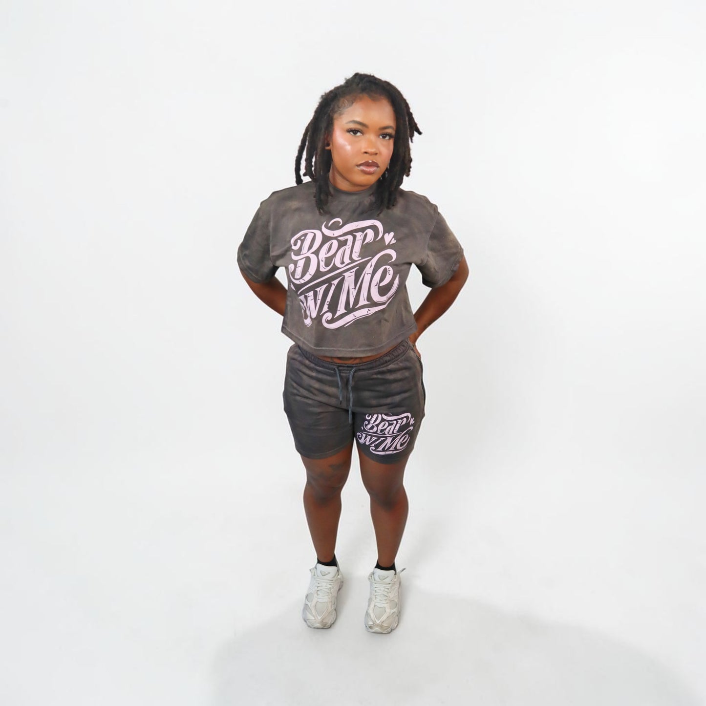 Vintage Charcoal Short Set