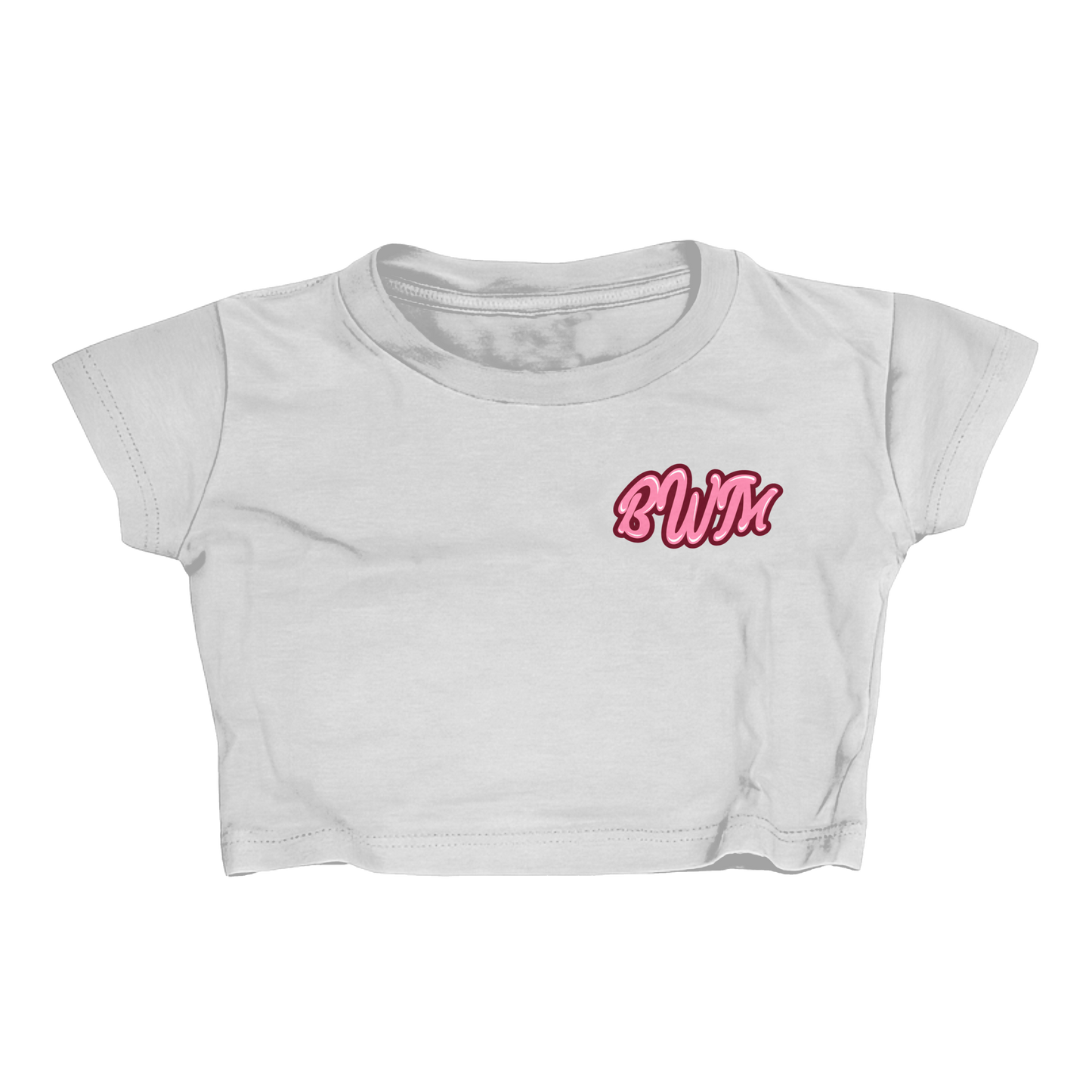 White Cropped T Shirt