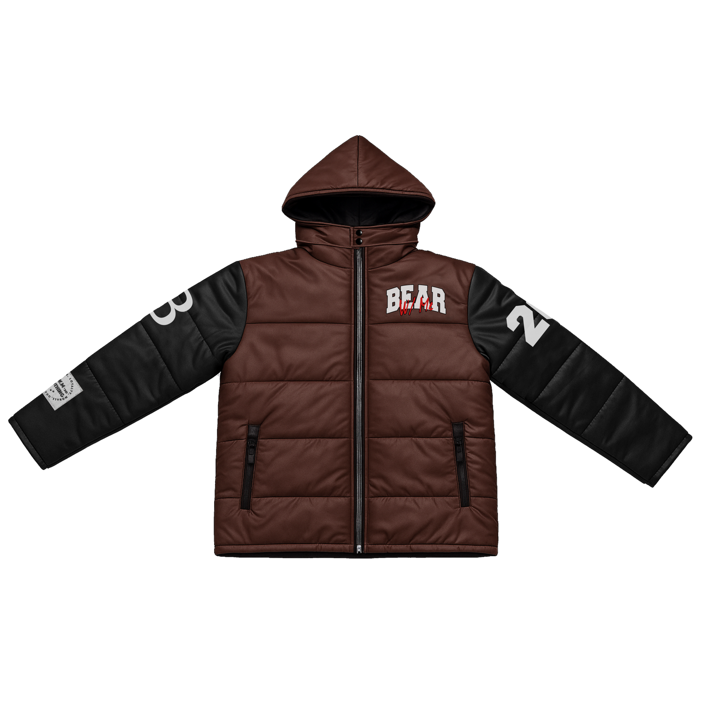 Brown & Black Puffer Jacket