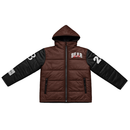 Brown & Black Puffer Jacket