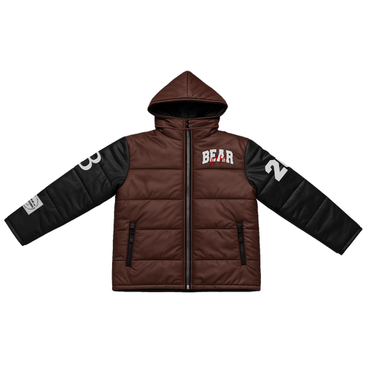 Brown & Black Puffer Jacket