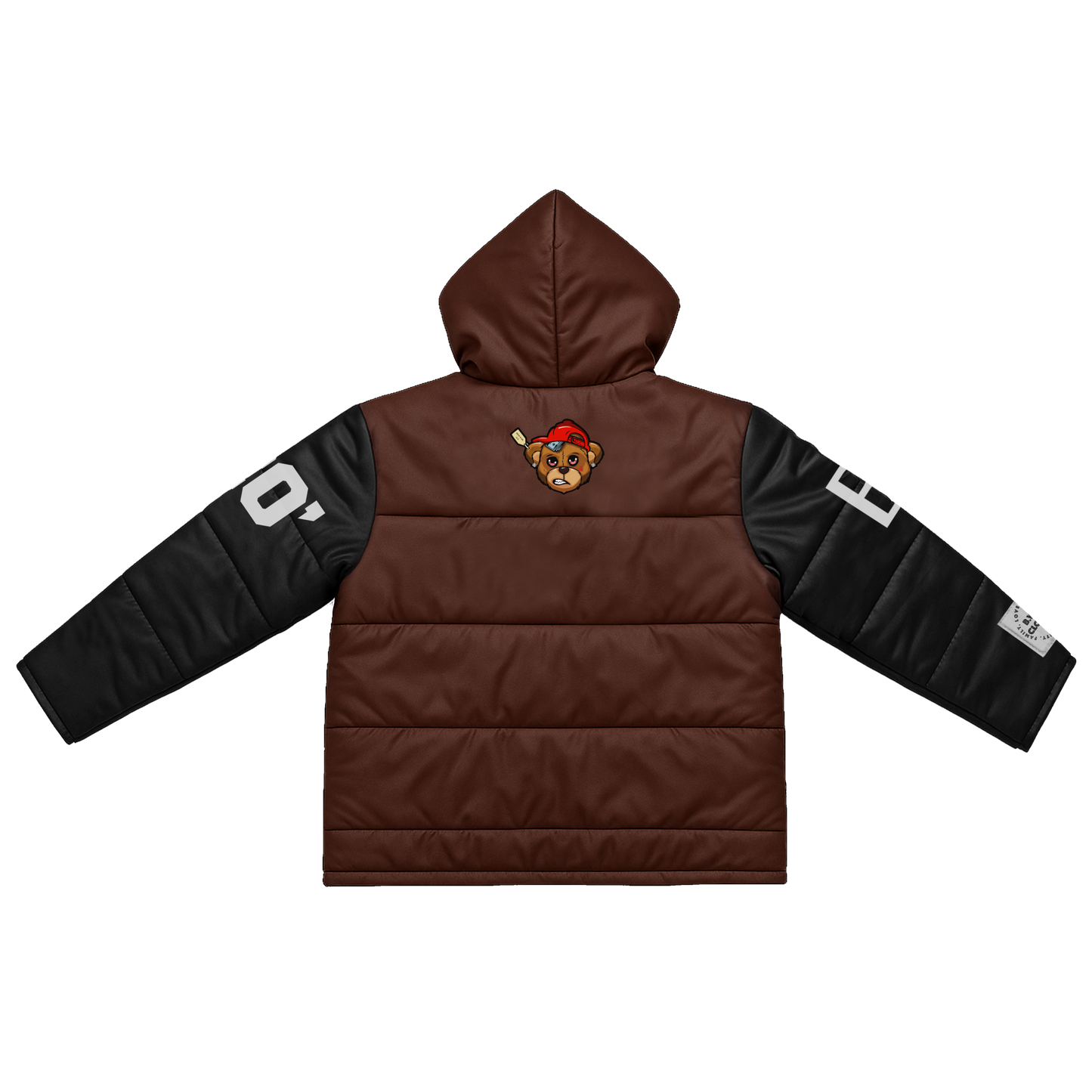Brown & Black Puffer Jacket