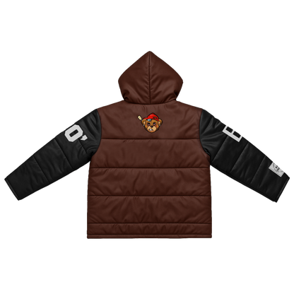 Brown & Black Puffer Jacket