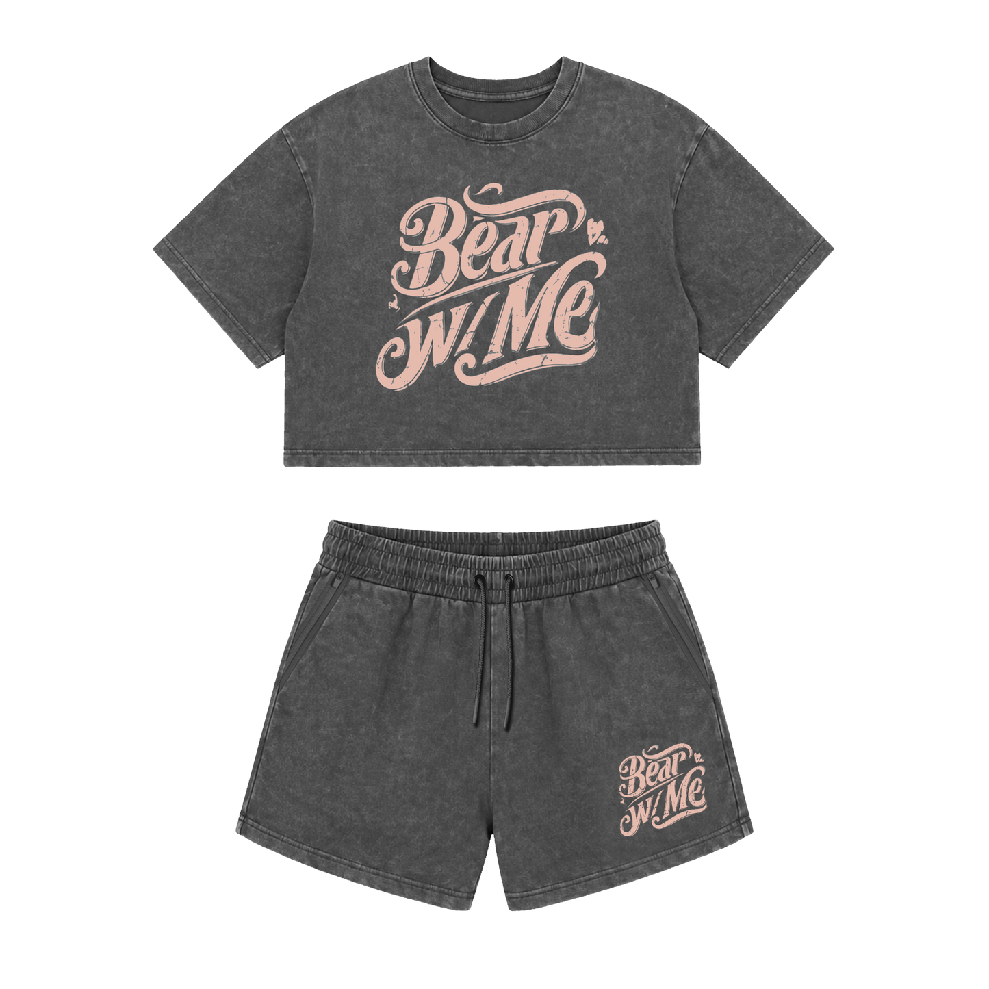 Vintage Charcoal Short Set