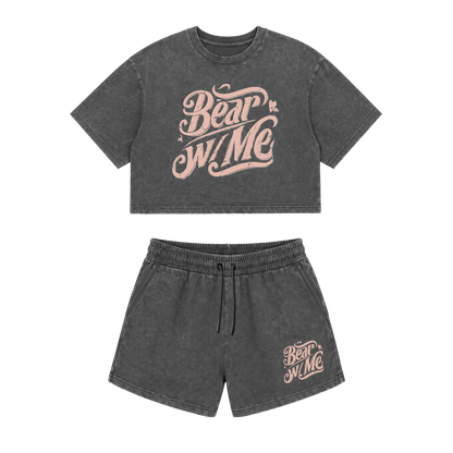 Vintage Charcoal Short Set