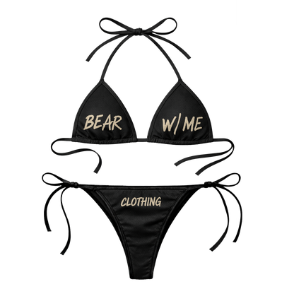 Black & Beige Bikini Set