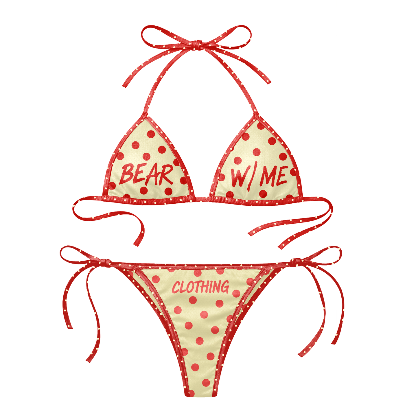 Red Polka Dot Bikini Set