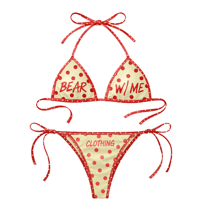 Red Polka Dot Bikini Set