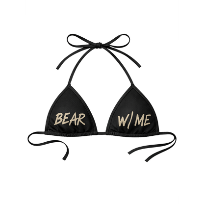 Black & Beige Bikini Set