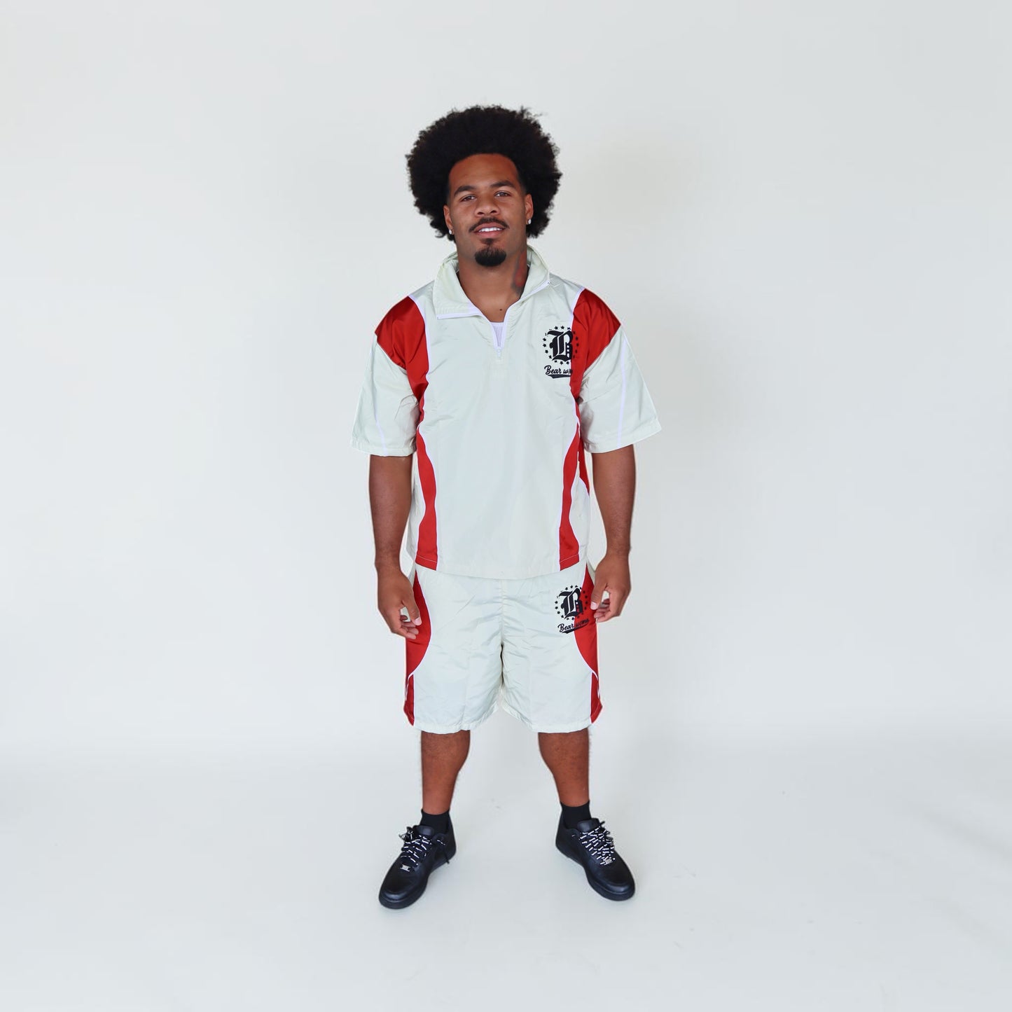 Cream Windbreaker Set
