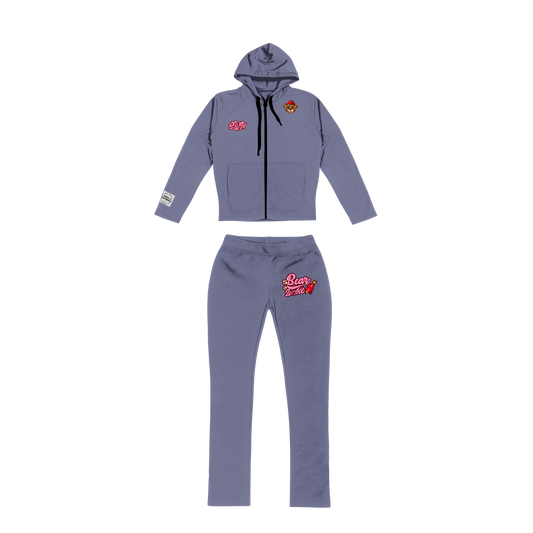 Gray Bodycon Tracksuit