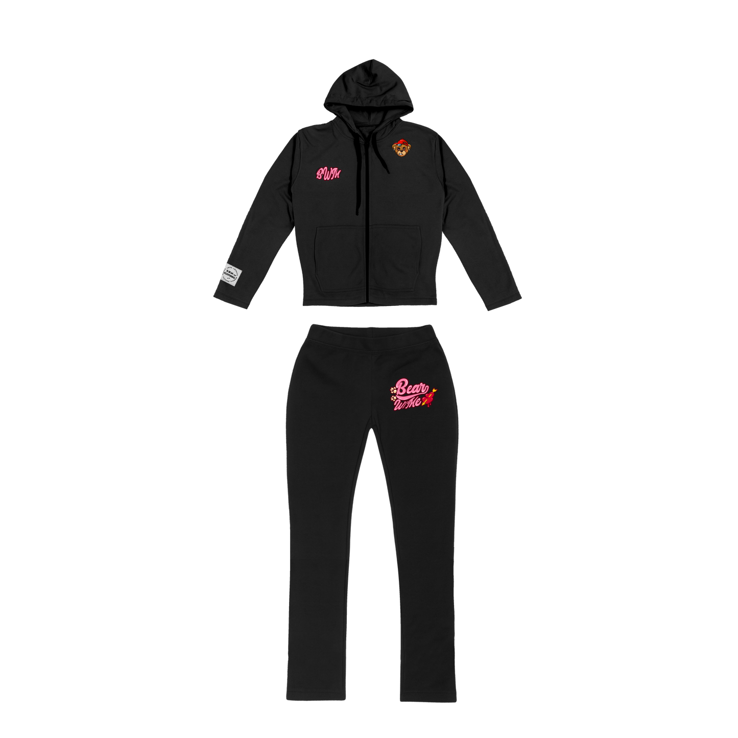 Black Bodycon Tracksuit