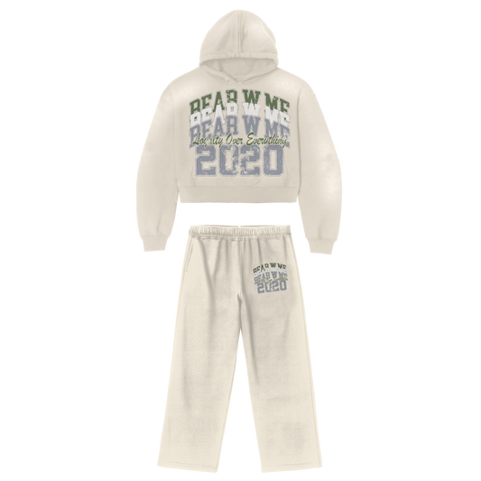 Cropped Cream Sweatsuit