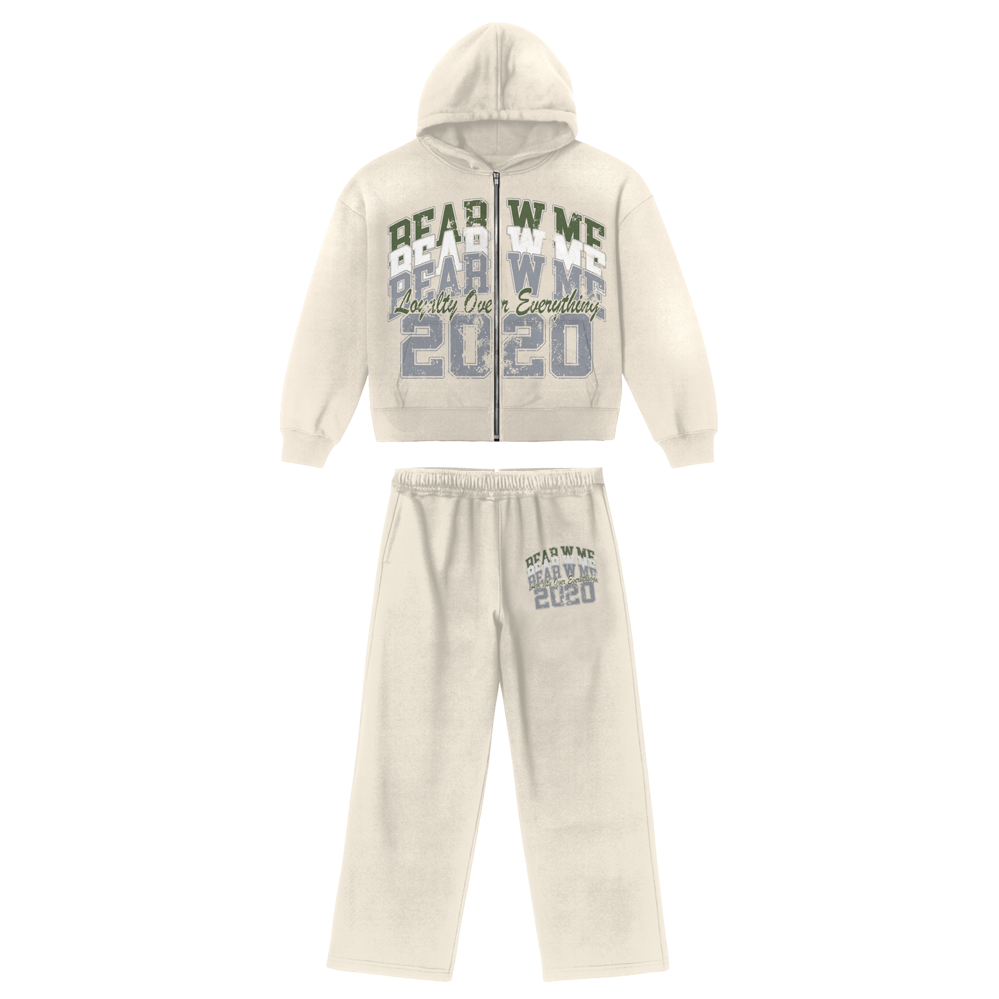 Cropped Cream Sweatsuit