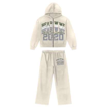 Cropped Cream Sweatsuit