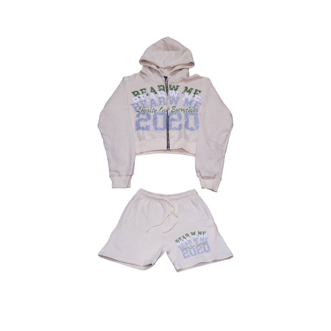 Cream Short Set